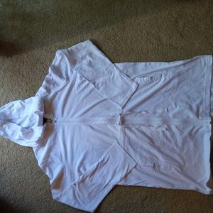 Swimsuit White Cover-up With Hood Size XXL